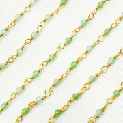 Chrysoprase Wire Wrap Chain.